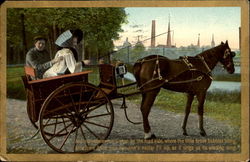 Horse Cart Horses Postcard Postcard