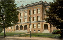 High School Pawtucket, RI Postcard Postcard