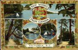 Best Wishes From Canada Victoria, BC British Columbia Postcard Postcard