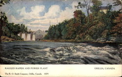 Ragged Rapids And Power Plant Orillia, Canada Misc. Canada Postcard Postcard