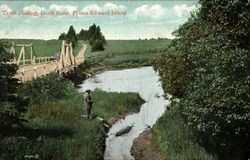 Trout Fishing Dunk River, PE Canada Prince Edward Island Postcard Postcard