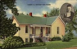 Carry A. Nation And Home Postcard