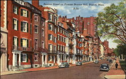 Beacon Street On Famous Beacon Hill Postcard