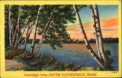 Greetings From South Sandisfield Massachusetts Postcard Postcard