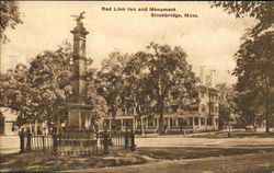 Red Lion Inn And Monument Postcard