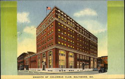 Knights Of Columbus Club Postcard