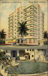 Rendale Hotel, Collins Ave. at 32nd St. Miami Beach, FL Postcard Postcard