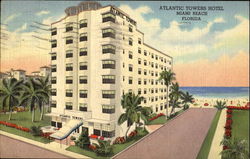 Atlantic Towers Hotel, 4201 Collins Avenue Postcard