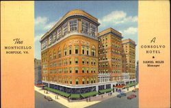 The Monticello A Consolvo Hotel, City Hall Ave. and Granby Street Postcard