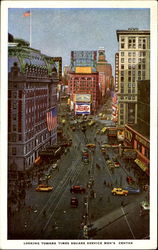 Looking Toward Times Square Service Men's Center New York City, NY Postcard Postcard