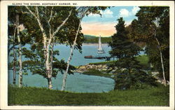 Along The Shore Boothbay Harbor Postcard