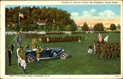 Passing In Review Before The President, New York State Camp Postcard