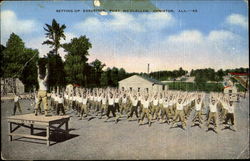 Setting Up Exercises, Fort McClellan Anniston, AL Postcard Postcard