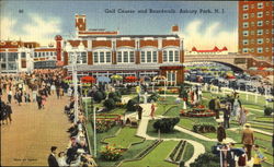 Golf Course And Boardwalk Asbury Park, NJ Postcard Postcard