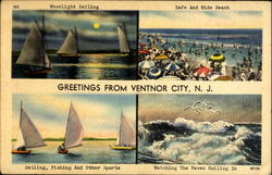 Greetings From Ventnor City Postcard