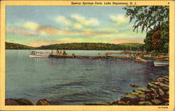 Sperry Springs Dock Lake Hopatcong, NJ Postcard Postcard