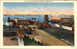 C. & O. Station And Harbor Postcard