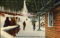 Mt. Mansfield Chair Lift, Smuggler's Notch Jeffersonville, VT Postcard Postcard