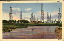 Oil Fields Oil Wells Postcard Postcard