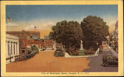 View Of Washington Square Newport, RI Postcard Postcard