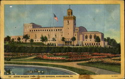 Zembo Mosque From Italian Gardens Harrisburg, PA Postcard Postcard