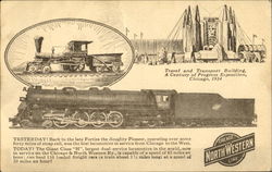 The Chicago & North Western Ry Trains, Railroad Postcard Postcard