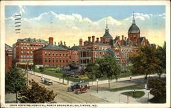 John Hopkins Hospital, North Broadway Baltimore, MD Postcard Postcard