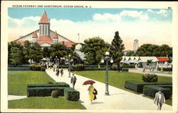 Ocean Pathway And Auditorium Postcard