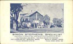 Simon Stephens Specialist, 157 Charles St Boston, MA Postcard Postcard