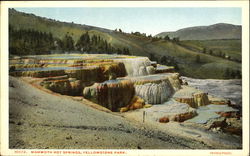 Mammoth Hot Springs Yellowstone National Park Postcard Postcard