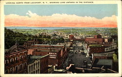 Looking North From Lockport New York Postcard Postcard