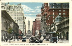 Broad Street North From Spruce Street Postcard