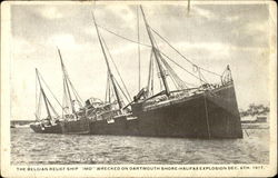 The Belgian Relief Ship Boats, Ships Postcard Postcard