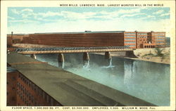 Wood Mills Lawrence, MA Postcard Postcard