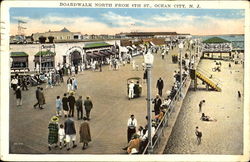 Boardwalk North From 8Th St. Ocean City, NJ Postcard Postcard