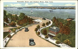 Riverside Drive And Hudson River Postcard