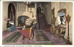 The Mary Louis Main Lobby Los Angeles, CA Postcard Postcard