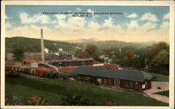 Pequanoc Rubber Works And Railroad Station Butler, NJ Postcard Postcard