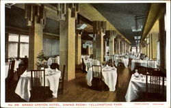 Grand Canyon Hotel Dining Room Yellowstone National Park Postcard Postcard