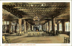 Canyon Camp Lobby Yellowstone National Park Postcard Postcard