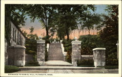 Entrance To Burial Hill Postcard