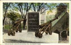 Tercentenary Cannons On Burial Hill Postcard