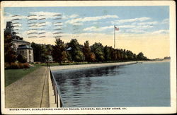 Water Front Overlooking Hampton Roads Postcard