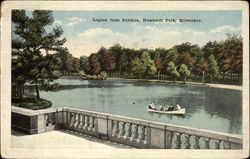 Lagoon From Pavilion, humboldt Park Milwaukee, WI Postcard Postcard