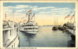 Steamer Louis In The Harbor Postcard