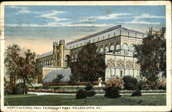 Horticultural Hall, Fairmount Park Postcard