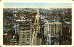 Bird's Eye View North From City Hall Postcard