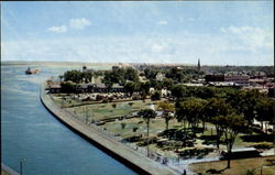 General View Of Government Park, Administration Building Tower Sault Ste. Sault Ste. Marie, MI Postcard Postcard