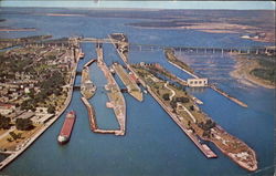 The Soo Locks, Sault Ste Postcard