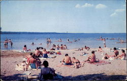 State Park Beach, Otsego Lake Gaylord, MI Postcard Postcard